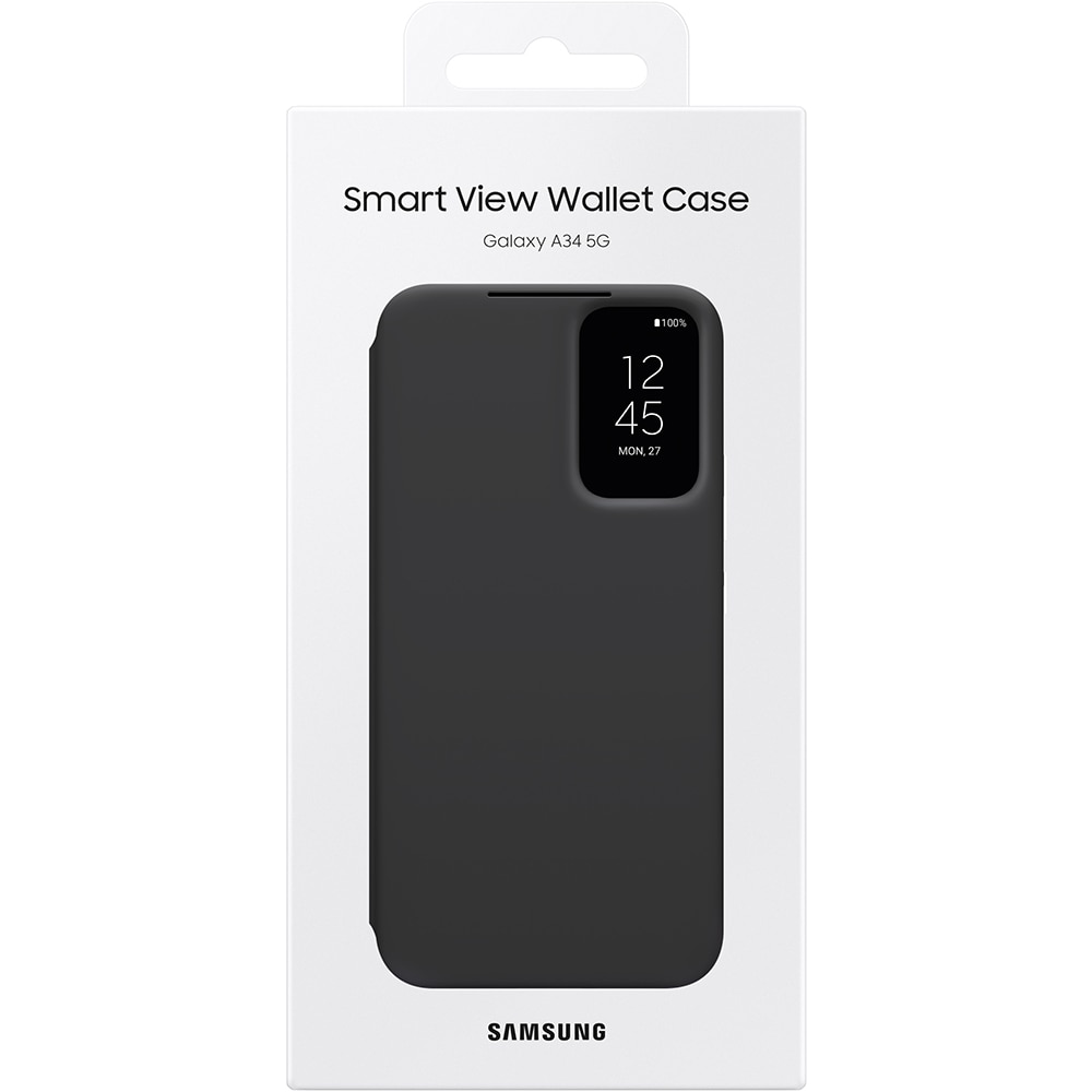 Husa SAMSUNG Smart View Wallet pentru Galaxy A34, EF-ZA346CBEGWW, Black