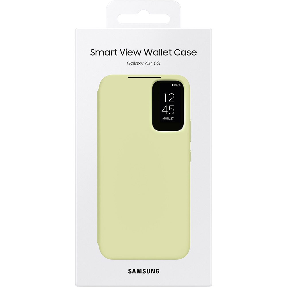 Husa SAMSUNG Smart View Wallet pentru Galaxy A34, EF-ZA346CGEGWW, Lime