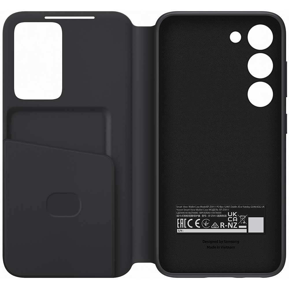 Husa SAMSUNG Smart View Wallet pentru Galaxy S23, EF-ZS911CBEGWW, Black