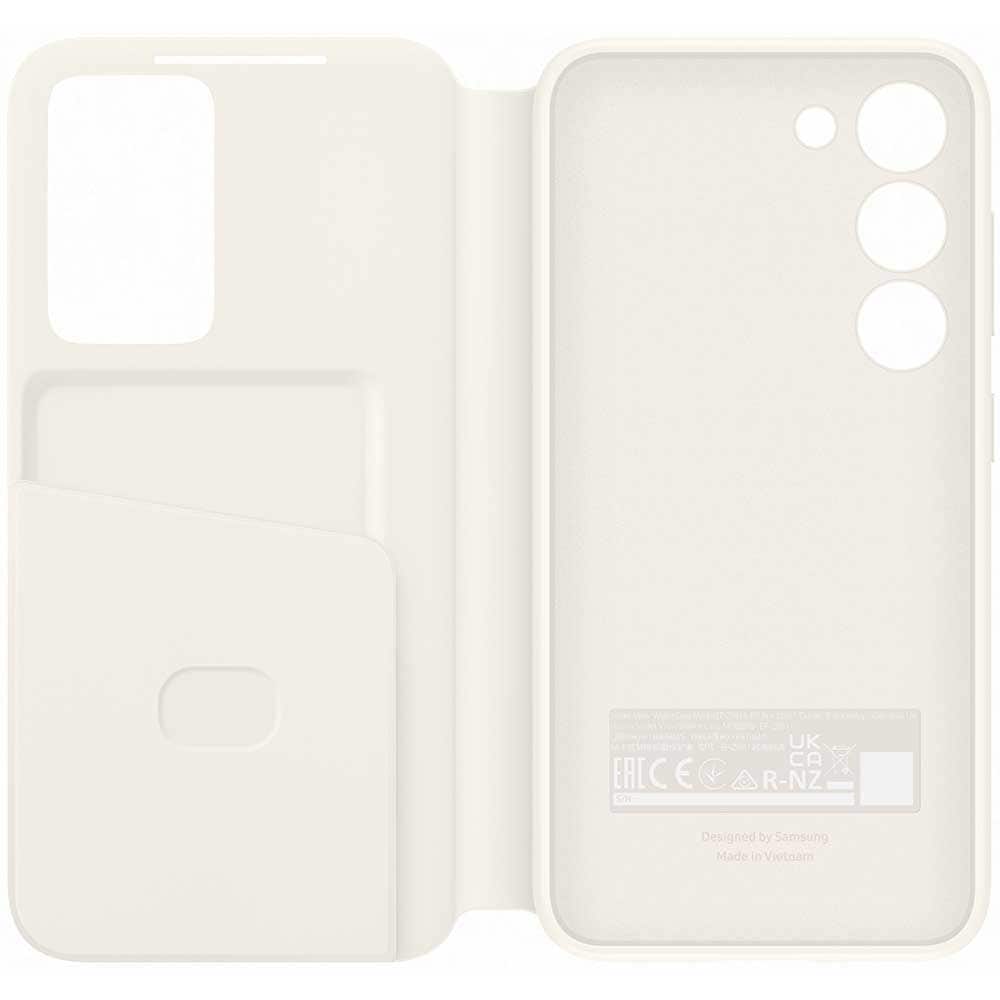 Husa SAMSUNG Smart View Wallet pentru Galaxy S23, EF-ZS911CUEGWW, Cream