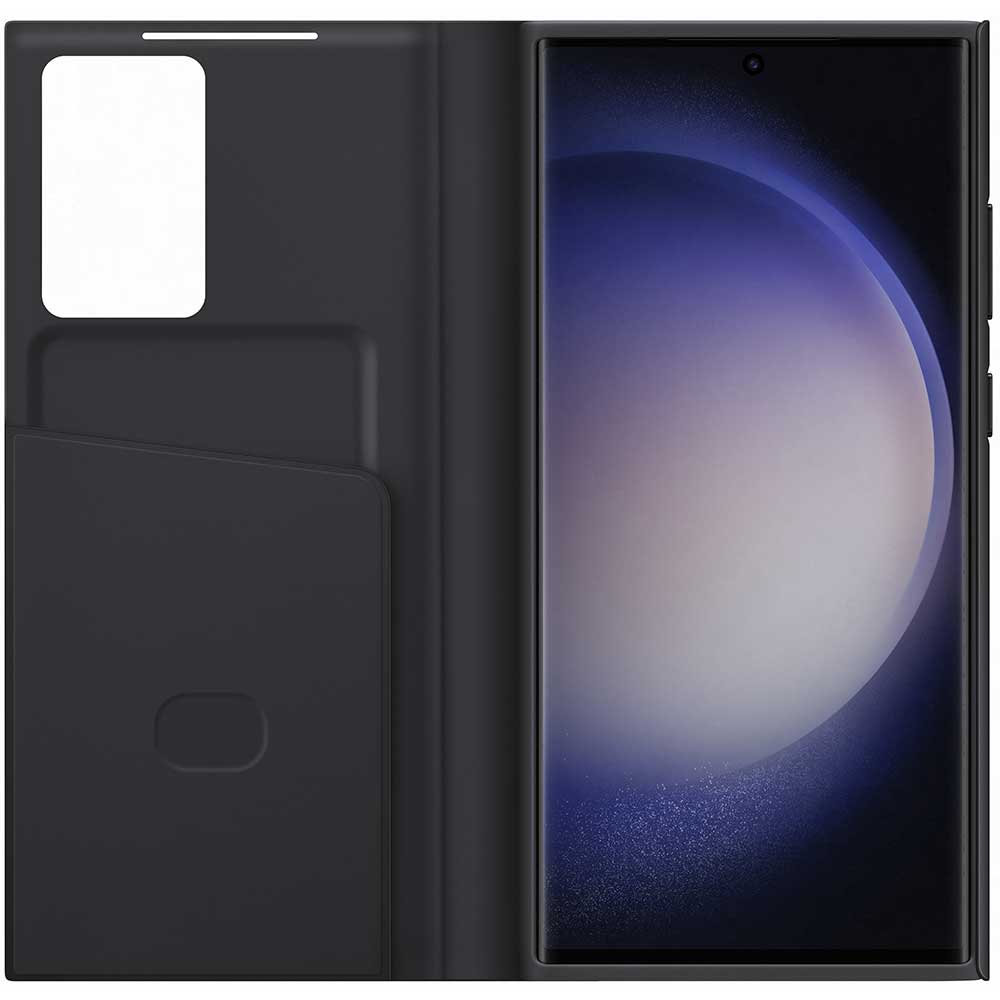 Husa SAMSUNG Smart View Wallet pentru Galaxy S23 Ultra, EF-ZS918CBEGWW, Black