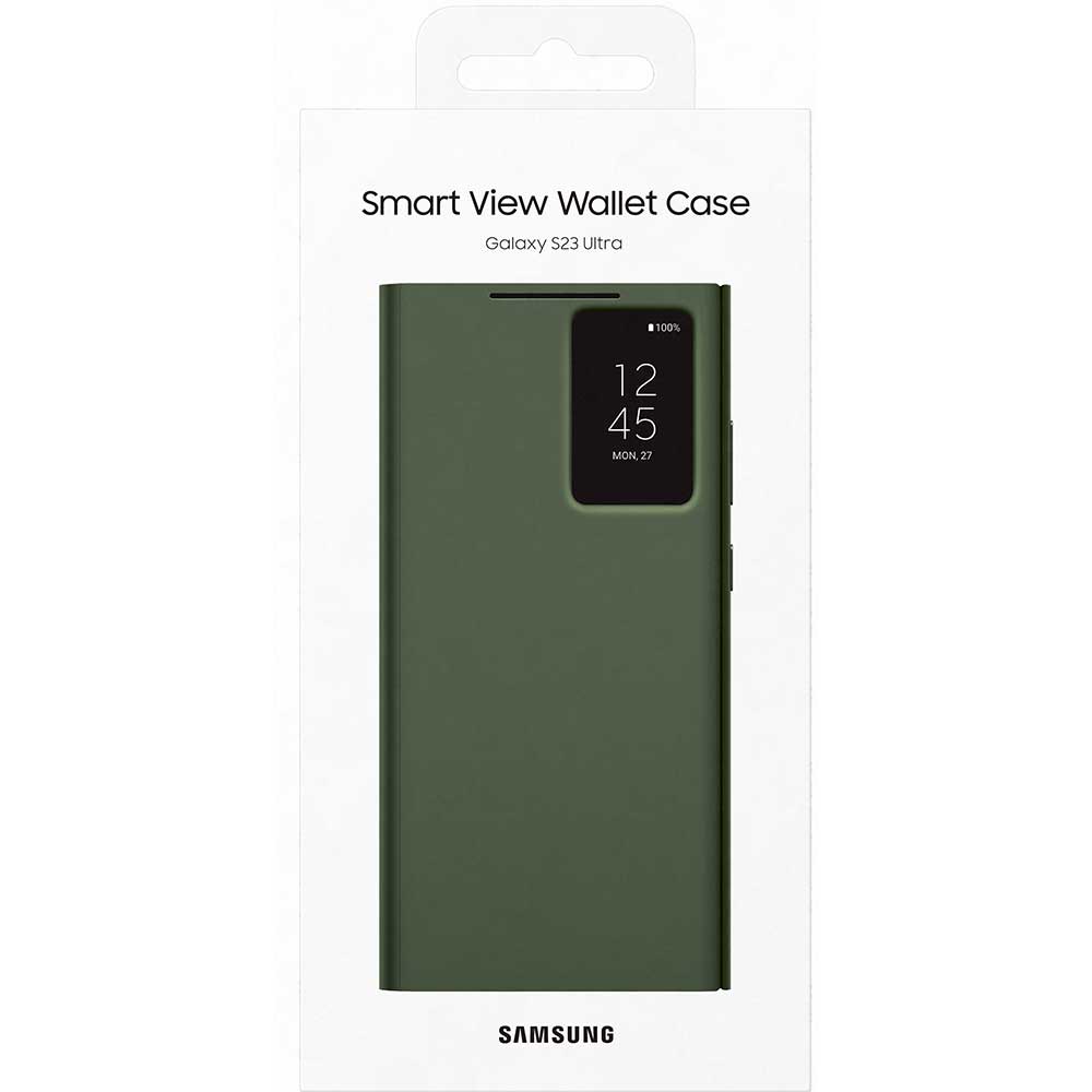 Husa SAMSUNG Smart View Wallet pentru Galaxy S23 Ultra, EF-ZS918CGEGWW, Green