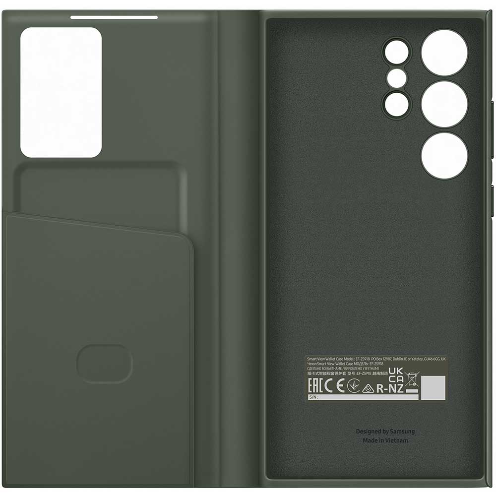 Husa SAMSUNG Smart View Wallet pentru Galaxy S23 Ultra, EF-ZS918CGEGWW, Green