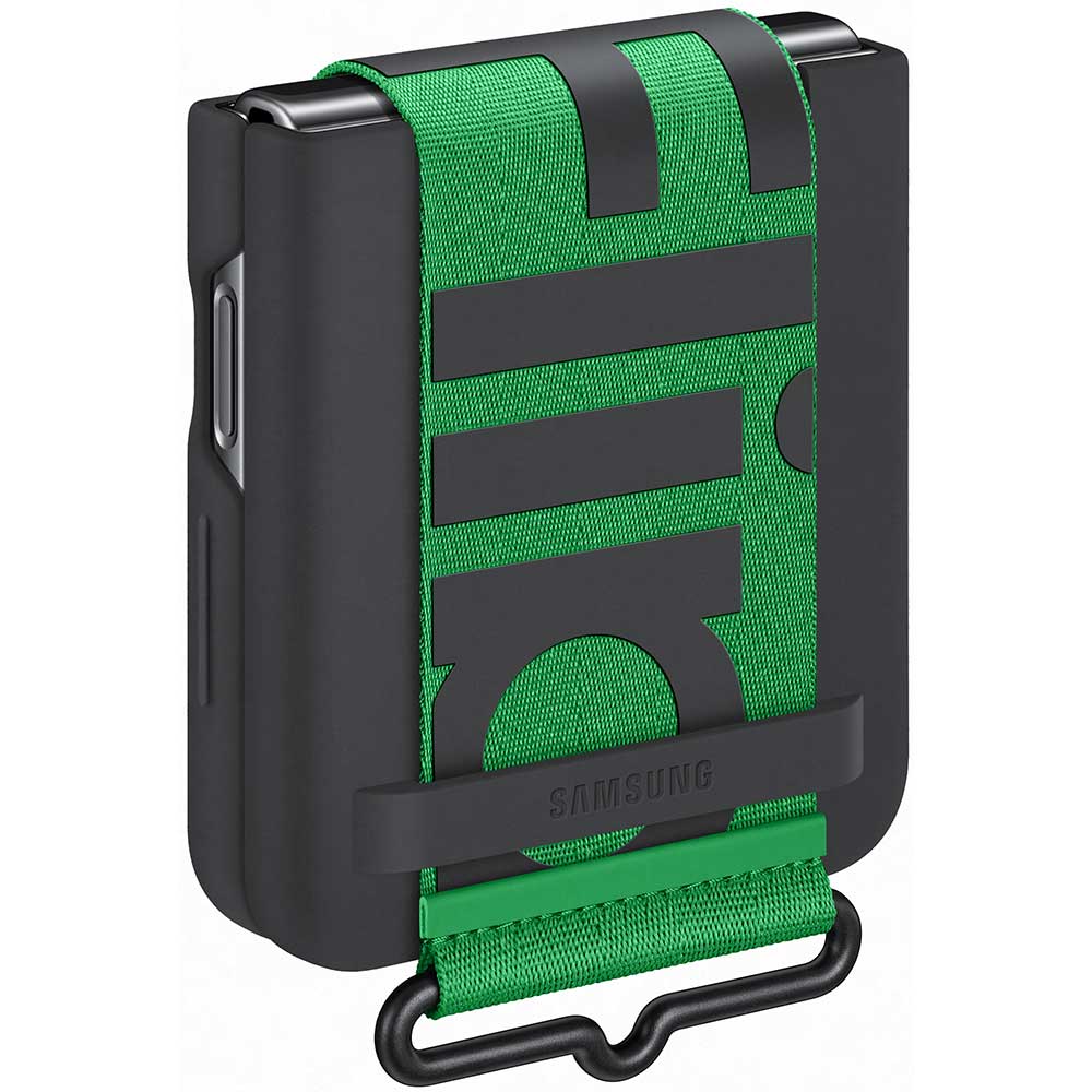 Husa telefon SAMSUNG Silicone Cover with Strap pentru Galaxy Z Flip4, EF-GF721TBEGWW, silicon, negru