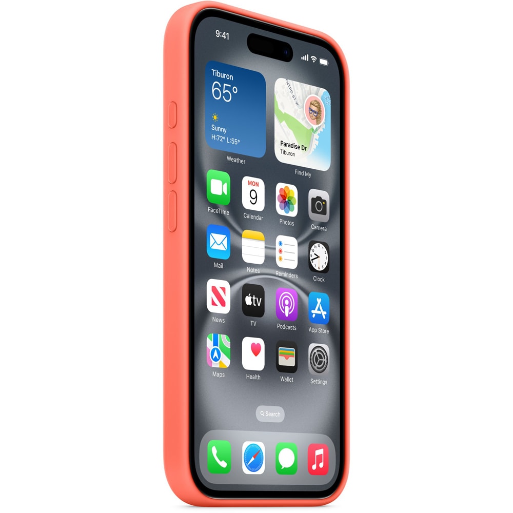 Husa telefon APPLE iPhone 16 Silicone Case cu MagSafe - Tangerine, MDGN4ZM/A
