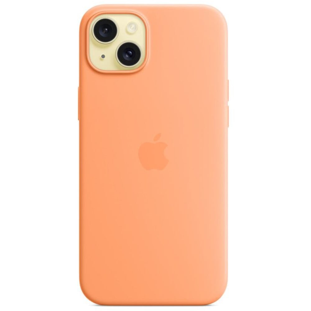 Husa telefon APPLE iPhone 15 Plus Silicone Case cu MagSafe - Orange Sorbet, MT173ZM/A