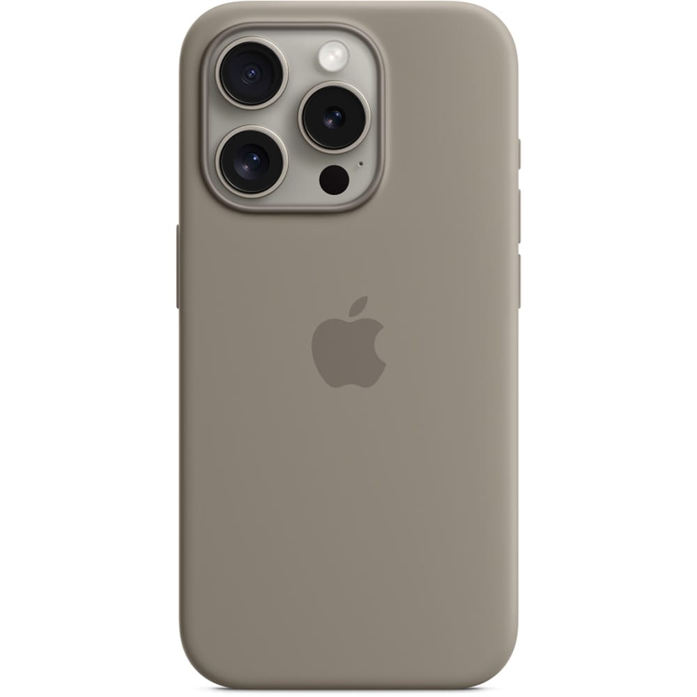 Husa telefon APPLE iPhone 15 Pro Silicone Case cu MagSafe - Clay, MT1E3ZM/A