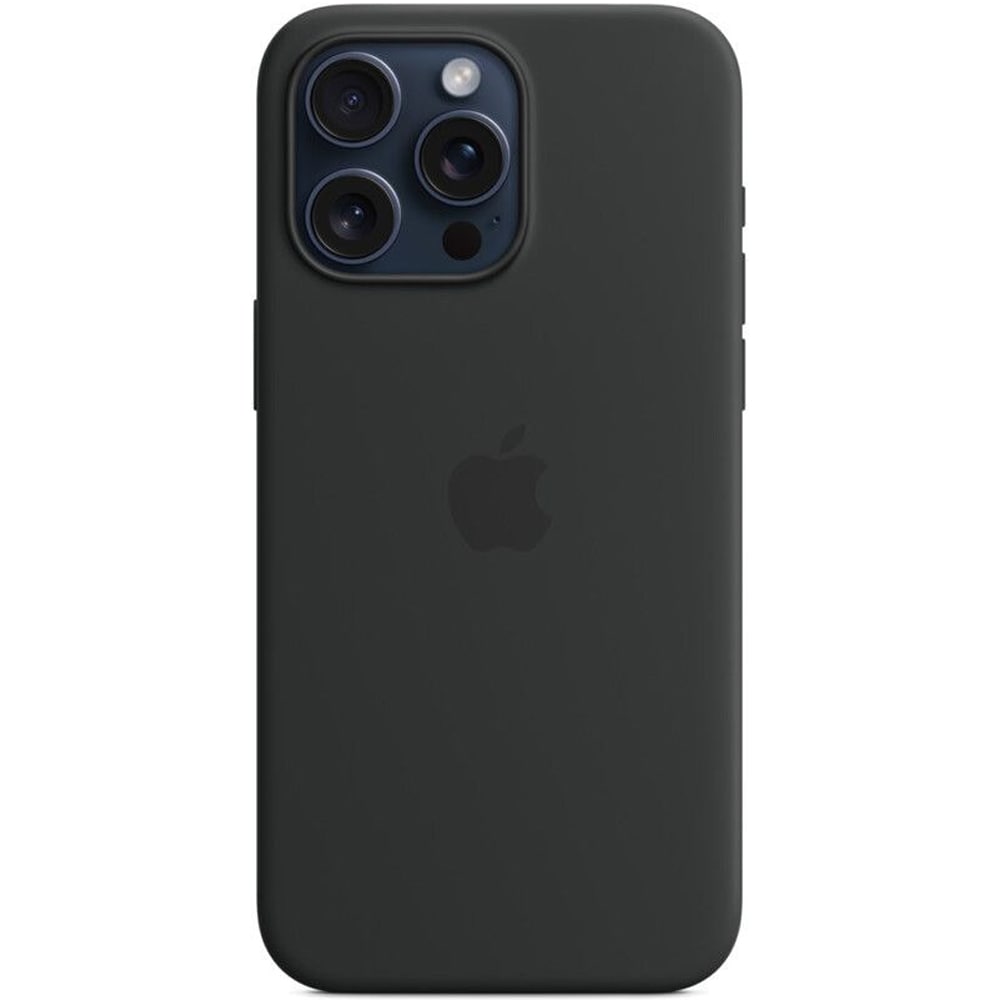 Husa telefon APPLE iPhone 15 Pro Max Silicone Case cu MagSafe - Black, MT1M3ZM/A