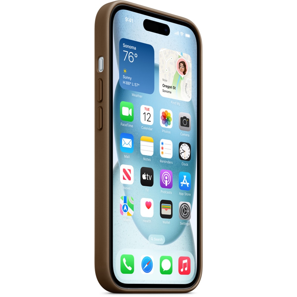 Husa telefon APPLE iPhone 15 FineWoven Case cu MagSafe - Taupe, MT3C3ZM/A