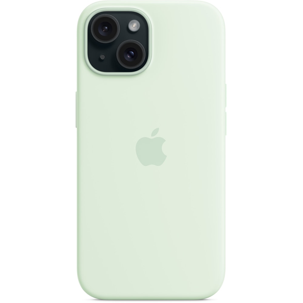 Husa telefon APPLE iPhone 15 Silicone Case cu MagSafe - Soft Mint, MWNC3ZM/A