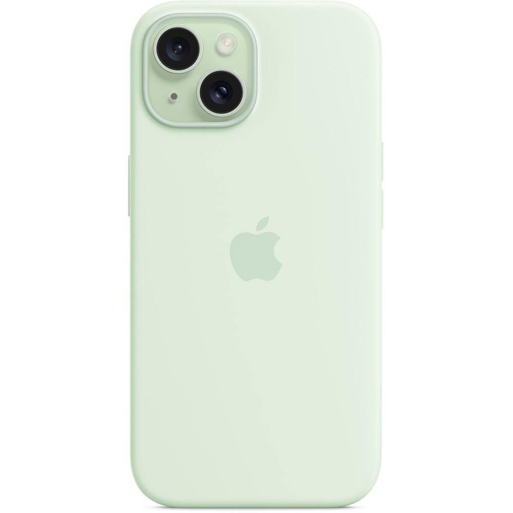 Husa telefon APPLE iPhone 15 Silicone Case cu MagSafe - Soft Mint, MWNC3ZM/A