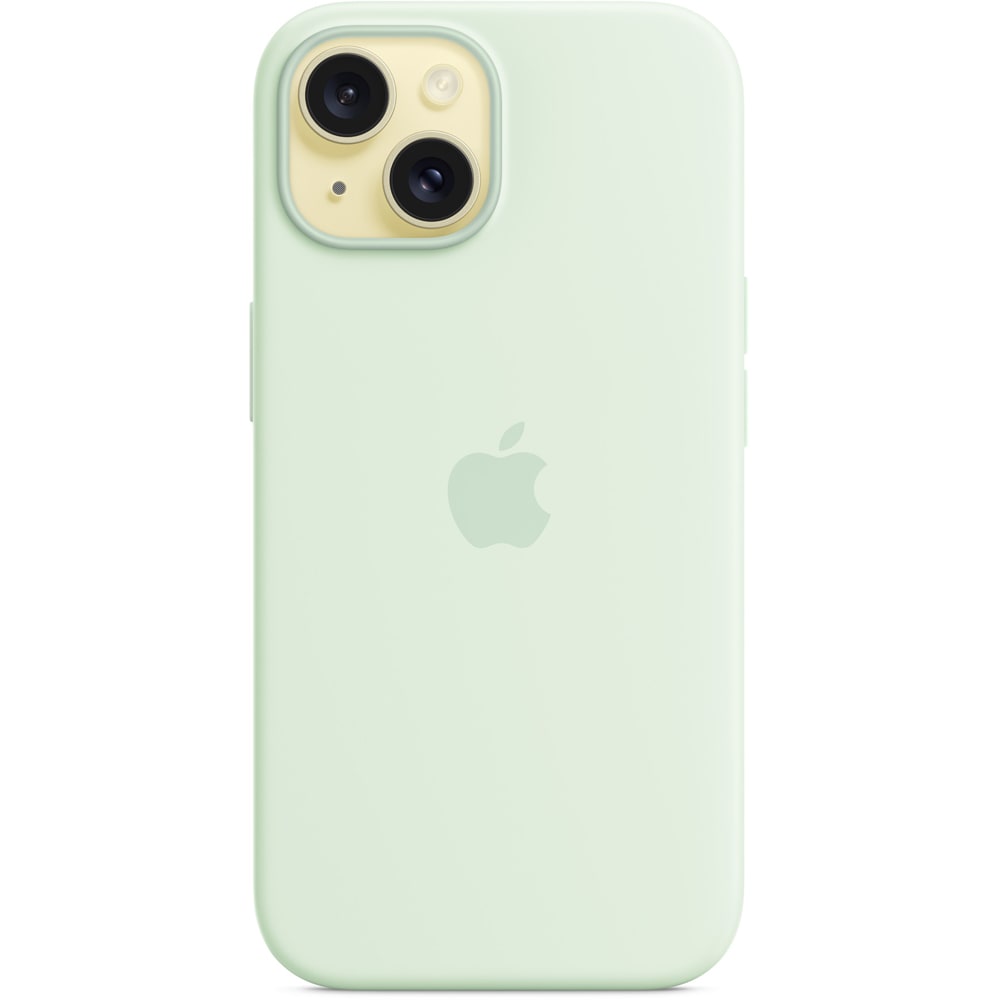 Husa telefon APPLE iPhone 15 Silicone Case cu MagSafe - Soft Mint, MWNC3ZM/A