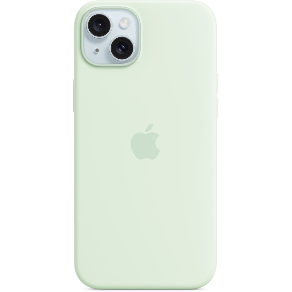 Husa telefon APPLE iPhone 15 Plus Silicone Case cu MagSafe - Soft Mint, MWNG3ZM/A
