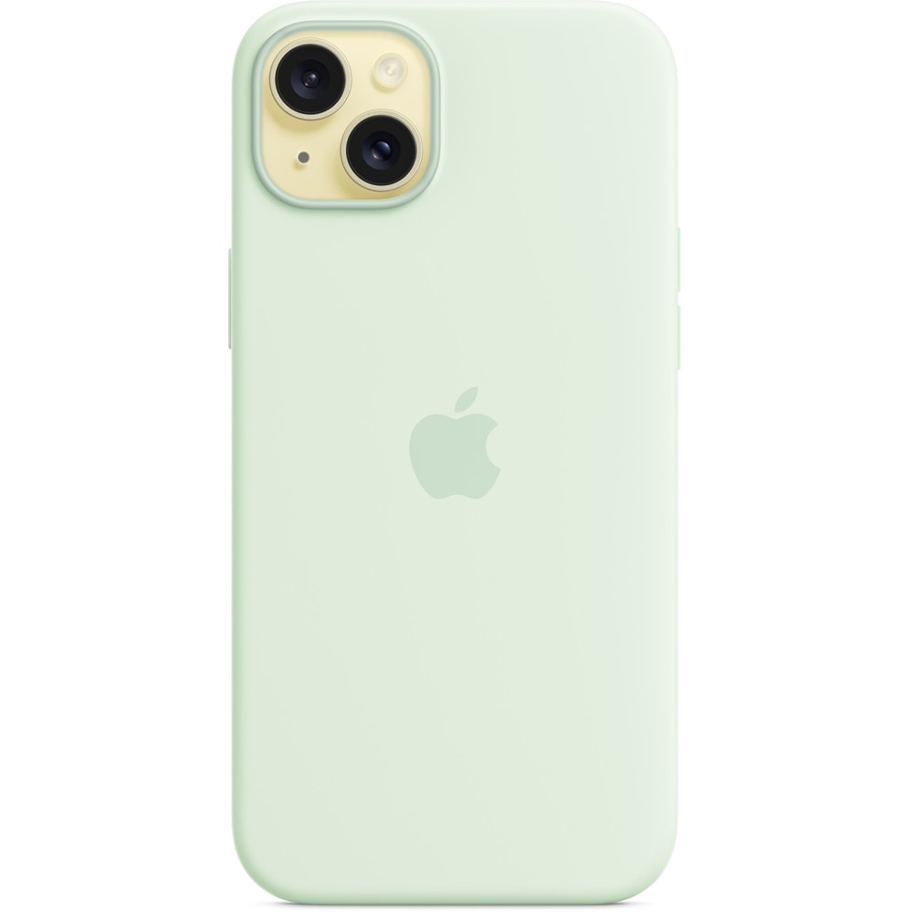 Husa telefon APPLE iPhone 15 Plus Silicone Case cu MagSafe - Soft Mint, MWNG3ZM/A