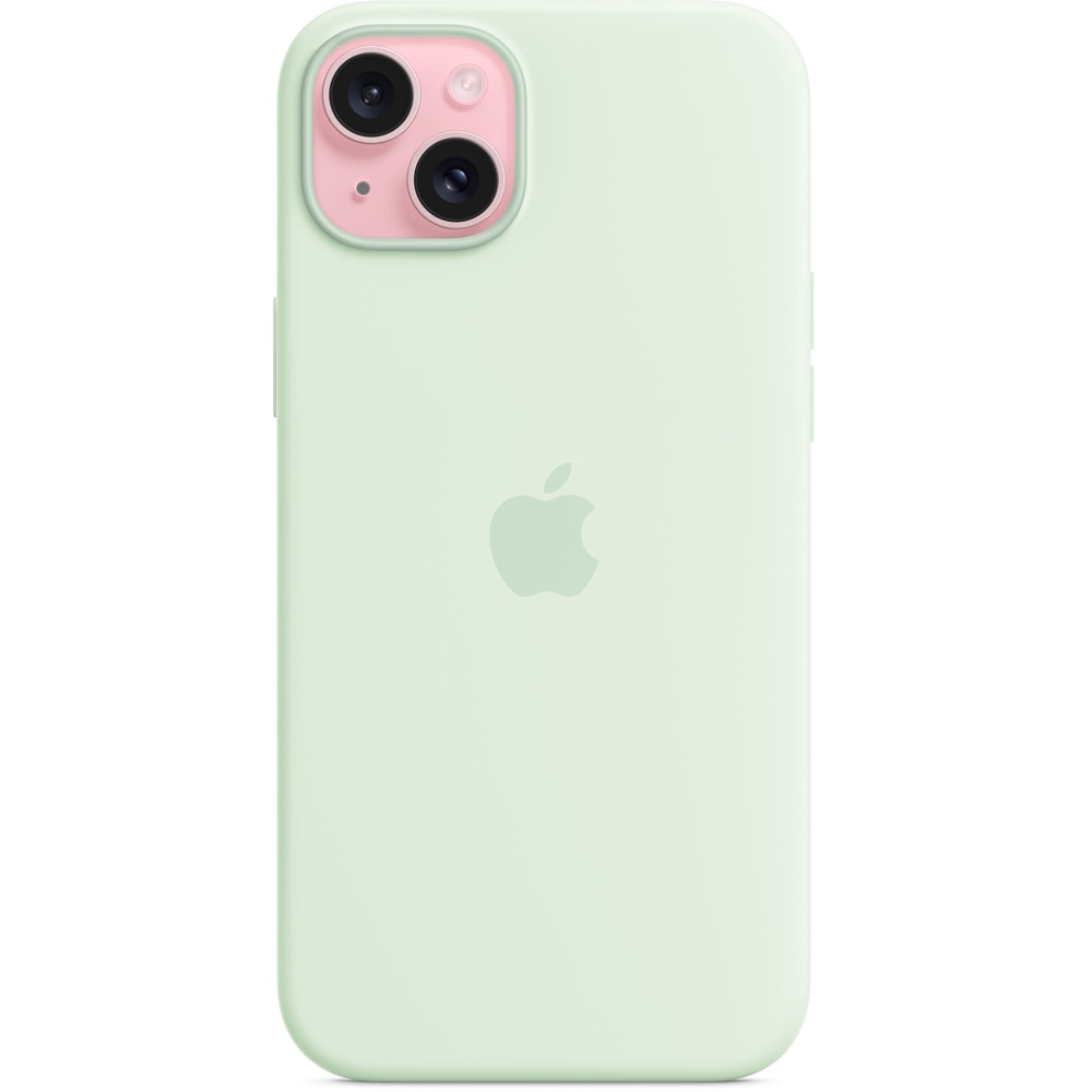 Husa telefon APPLE iPhone 15 Plus Silicone Case cu MagSafe - Soft Mint, MWNG3ZM/A