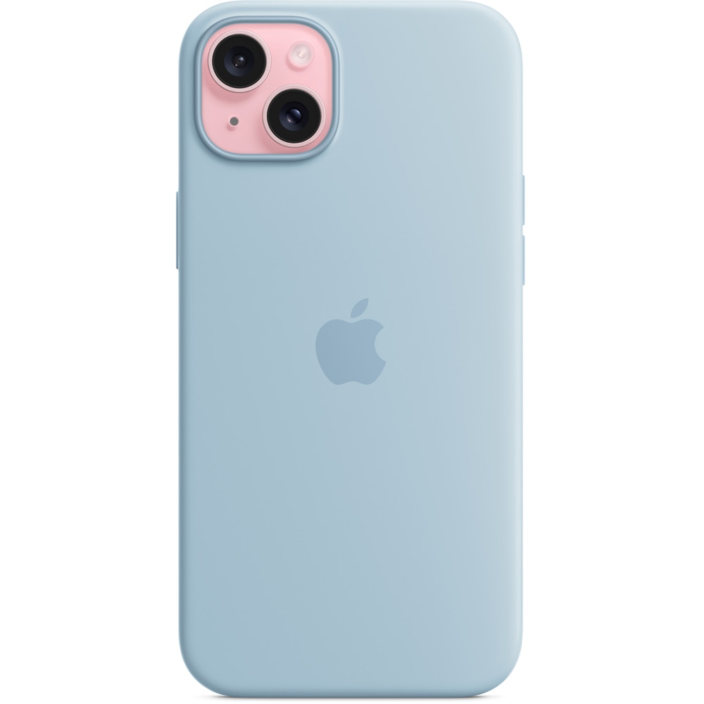 Husa telefon APPLE iPhone 15 Plus Silicone Case cu MagSafe - Light Blue, MWNH3ZM/A