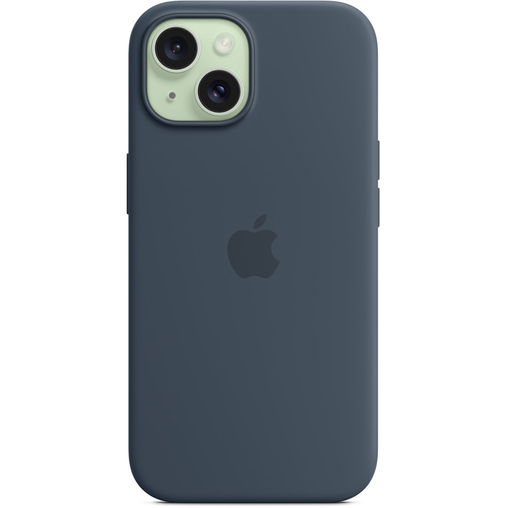 Husa telefon APPLE iPhone 15 Silicone Case cu MagSafe - Storm Blue, MXPF3ZM/A