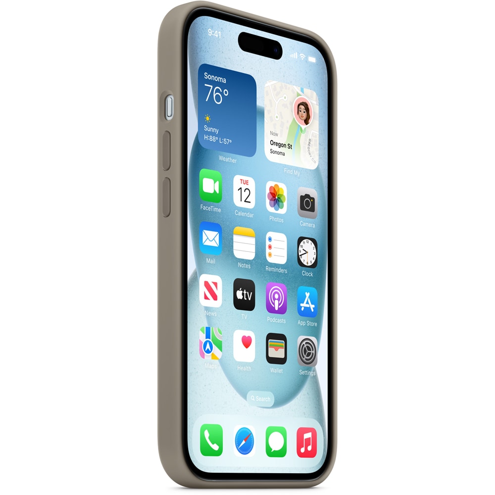 Husa telefon APPLE iPhone 15 Silicone Case cu MagSafe - Clay, MXPG3ZM/A