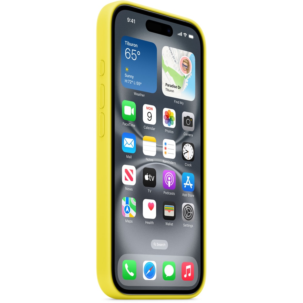 Husa telefon APPLE iPhone 16 Silicone Case cu MagSafe - Star Fruit, MYY73ZM/A