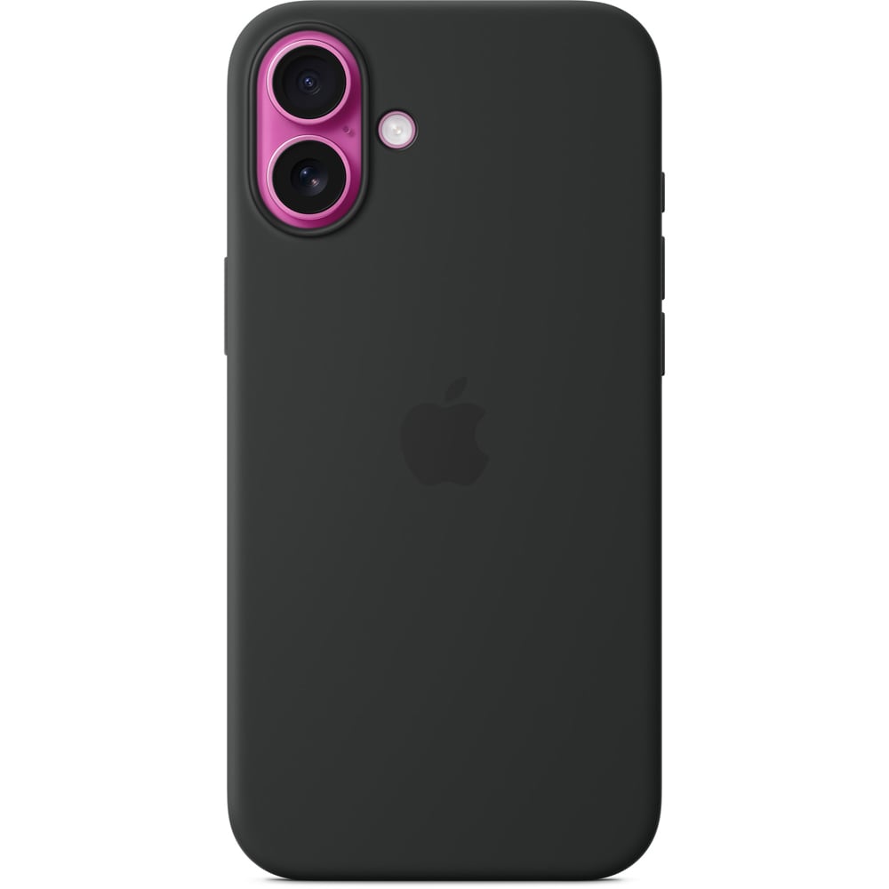 Husa telefon APPLE iPhone 16 Plus Silicone Case cu MagSafe - Black, MYY93ZM/A