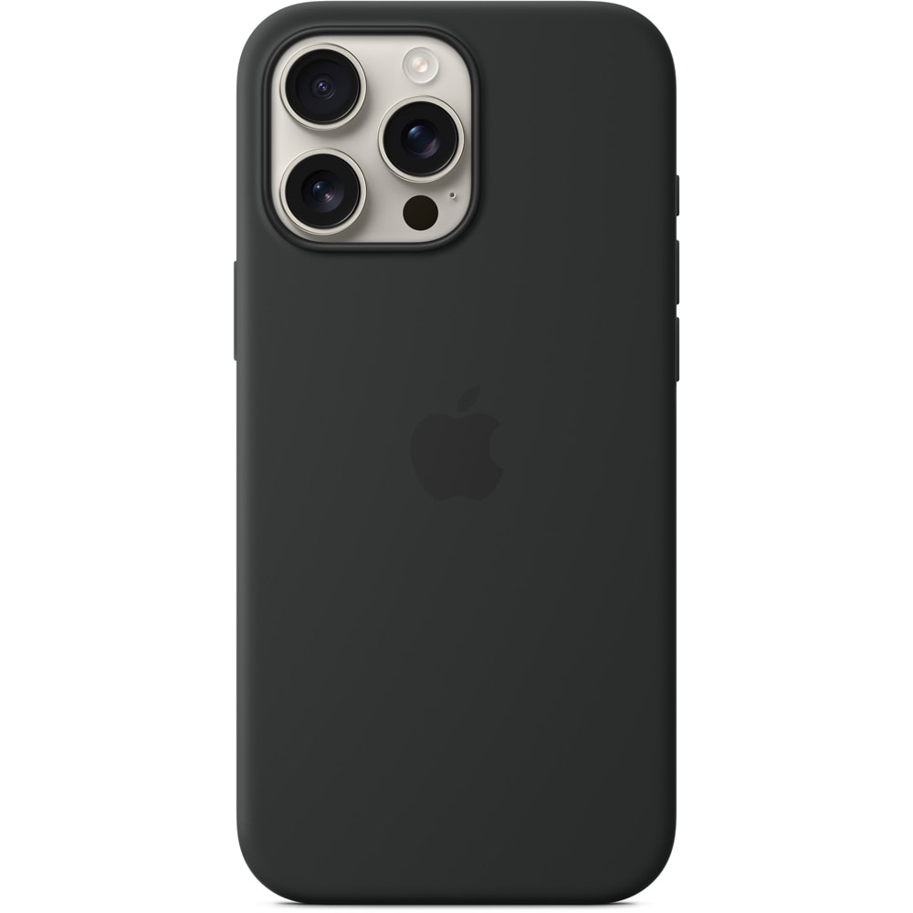 Husa telefon APPLE iPhone 16 Pro Max Silicone Case cu MagSafe - Black, MYYT3ZM/A