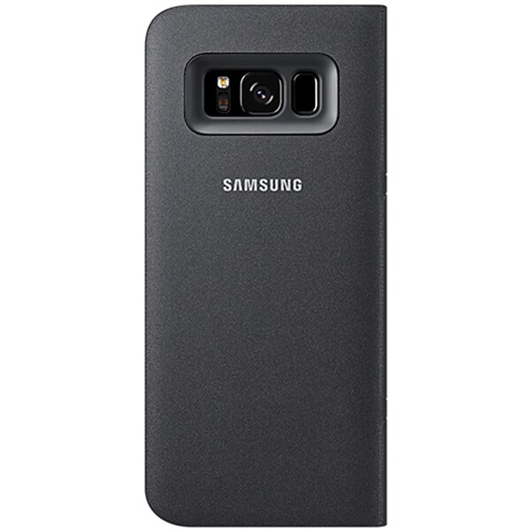Husa Led Flip Wallet pentru SAMSUNG Galaxy S8 Plus, EF-NG955PBEGWW, Black