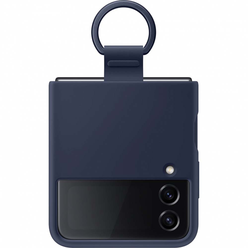 Husa telefon SAMSUNG Silicone Cover with Ring pentru Galaxy Z Flip4 EF-PF721TNEGWW, Navy