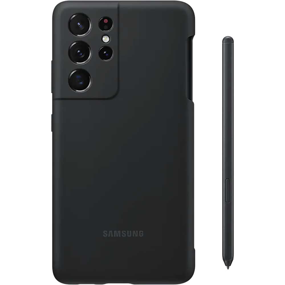 Husa telefon SAMSUNG pentru Galaxy S21 Ultra + S-Pen, EF-PG99PTBEGWW, silicon, negru