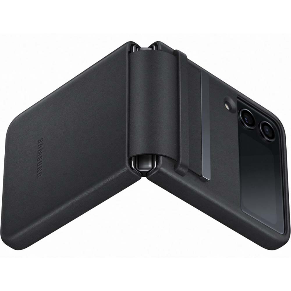Husa telefon SAMSUNG Flap Leather Cover pentru Galaxy Z Flip4 EF-VF721LBEGWW, Black