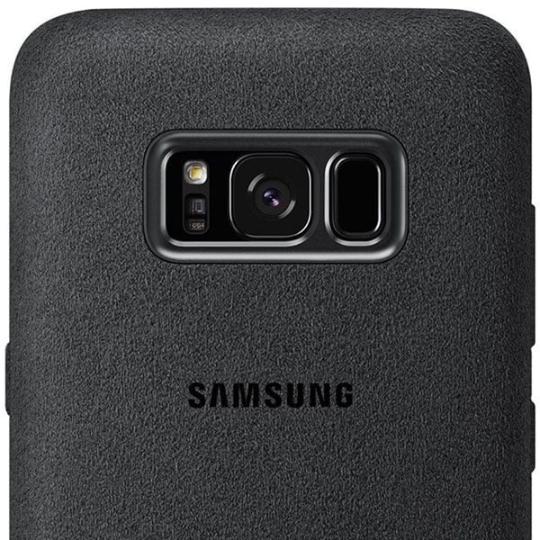 Carcasa pentru SAMSUNG Galaxy S8 Plus, EF-XG955ASEGWW, alcantara, argintiu/gri