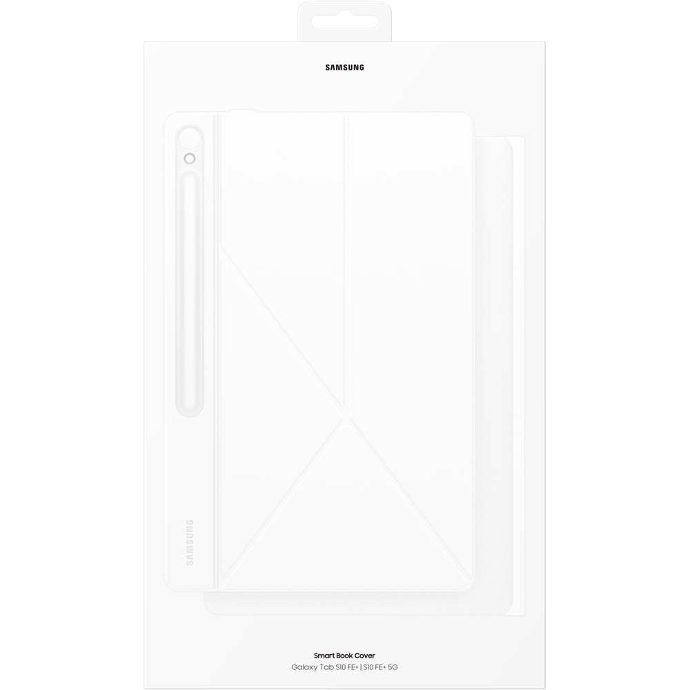 Husa Smart Book Cover Case pentru SAMSUNG Galaxy Tab S10 FE+, EF-BX620PWEGWW, alb