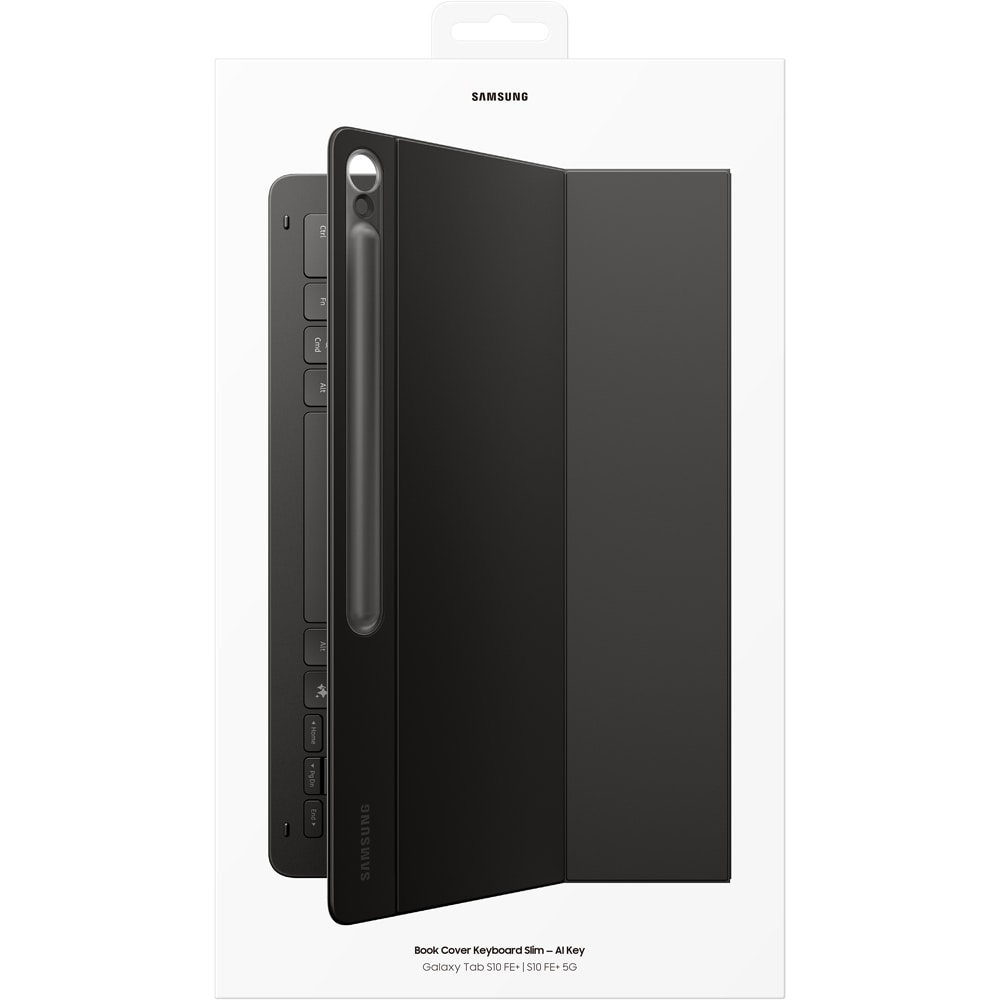 Husa cu tastatura Book Cover Keyboard Slim pentru SAMSUNG Galaxy Tab S10 FE+, EF-DX620UBEGWW, negru