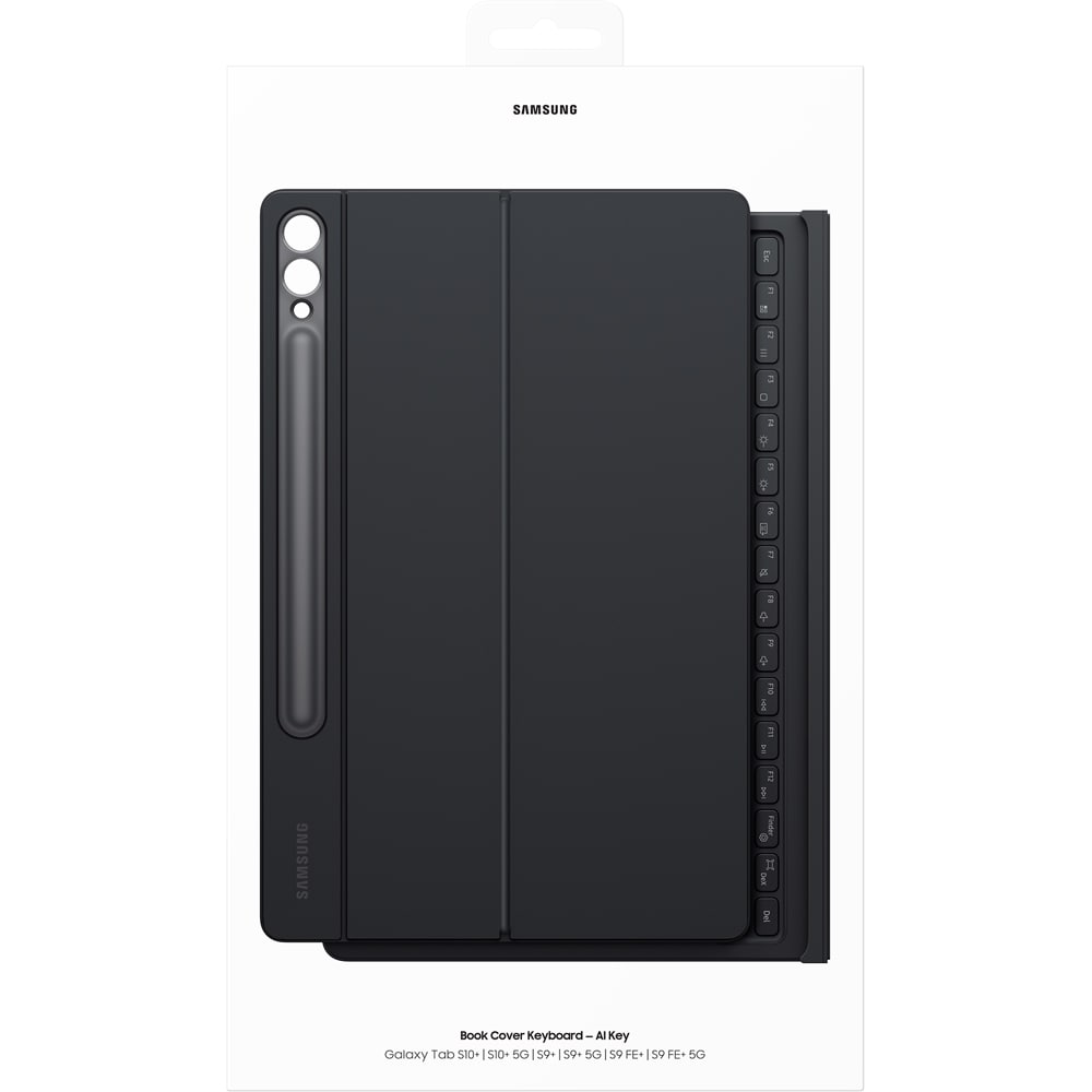 Husa cu tastatura Book Cover Keyboard pentru SAMSUNG Galaxy Tab S10+/S9+/S9 FE+, EF-DX825UBEGWW, negru