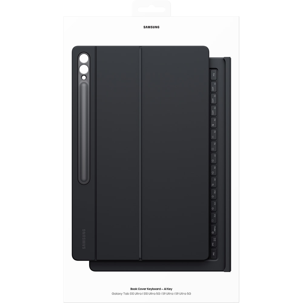 Husa cu tastatura Book Cover Keyboard pentru SAMSUNG Galaxy Tab S10/S9 Ultra, EF-DX925UBEGWW, negru