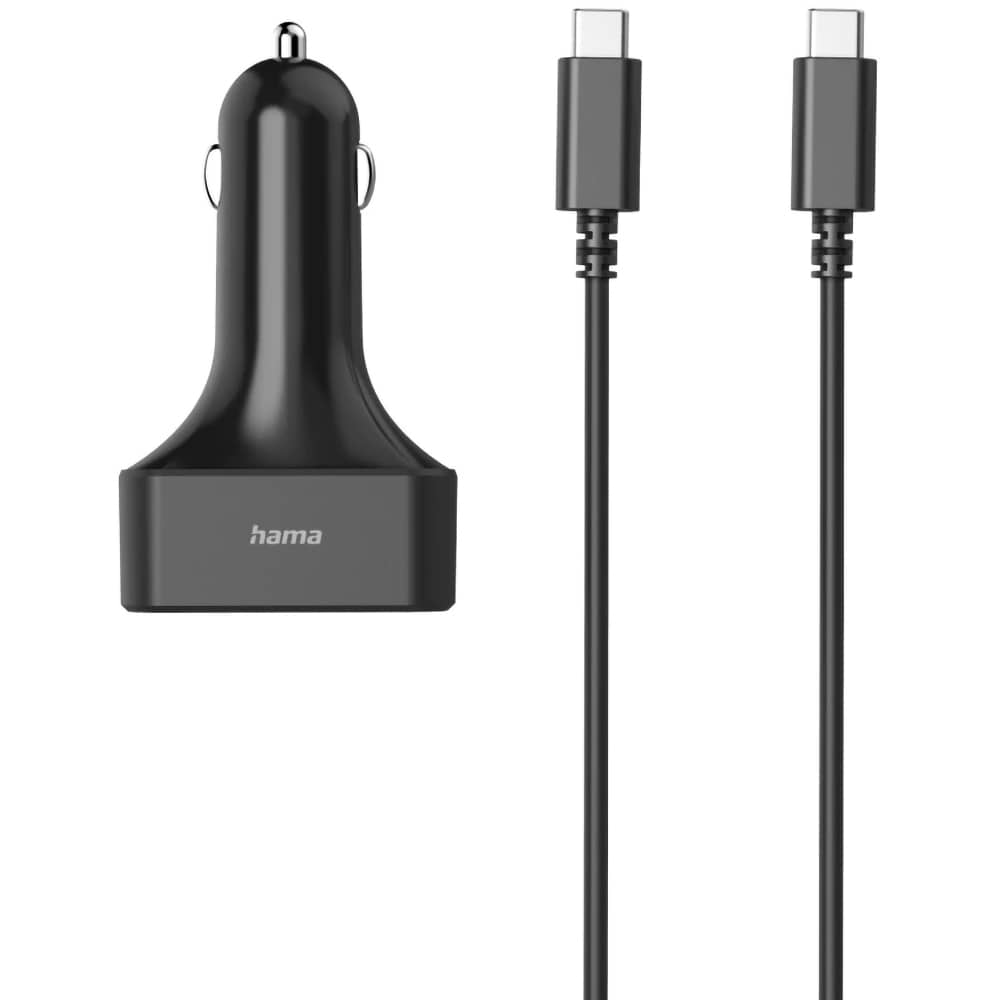 Incarcator universal auto pentru laptop HAMA 200018, cablu USB-C, 65W