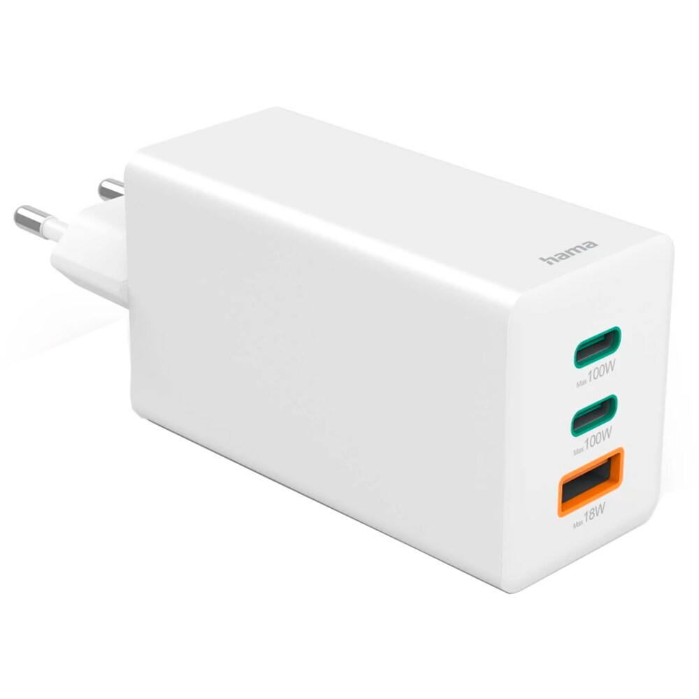 Incarcator universal laptop HAMA 200027, cablu USB-C, 100W, alb