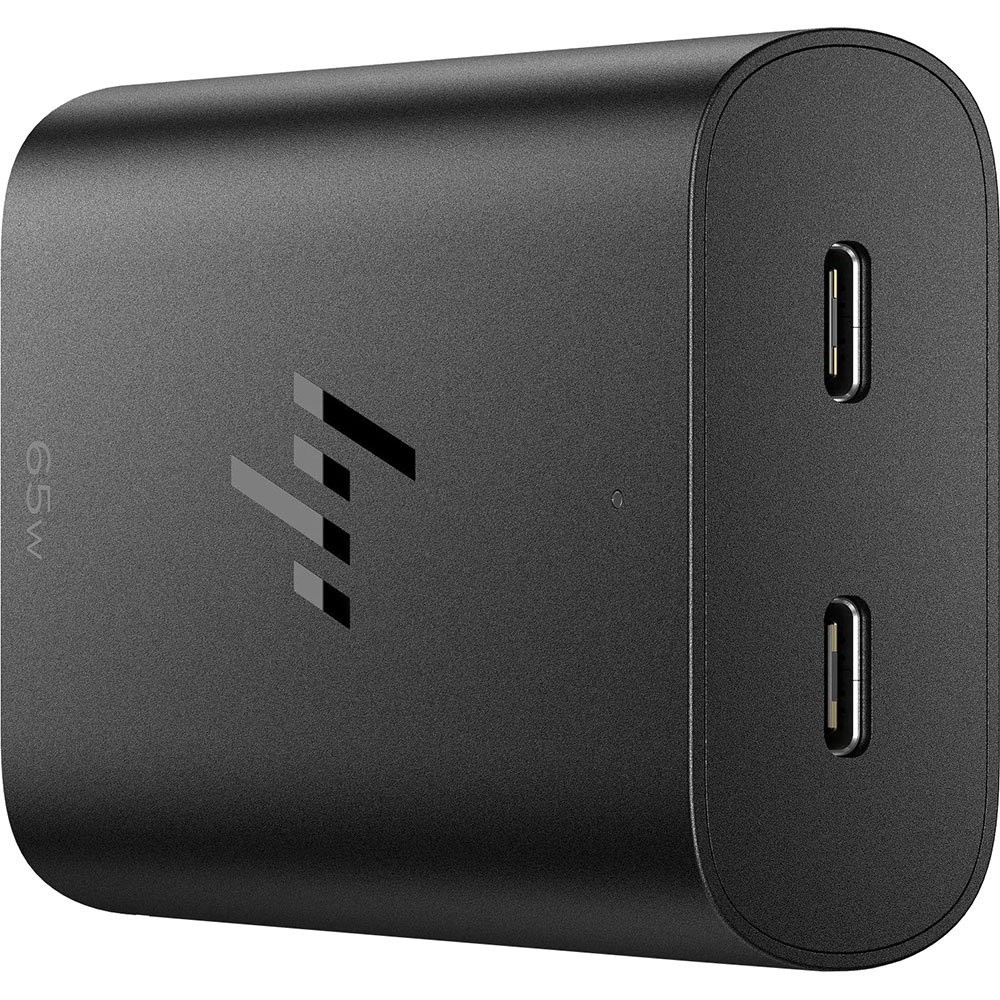 Adaptor alimentare incarcator laptop universal HP GaN USB-C (600Q7AA), 65W, negru