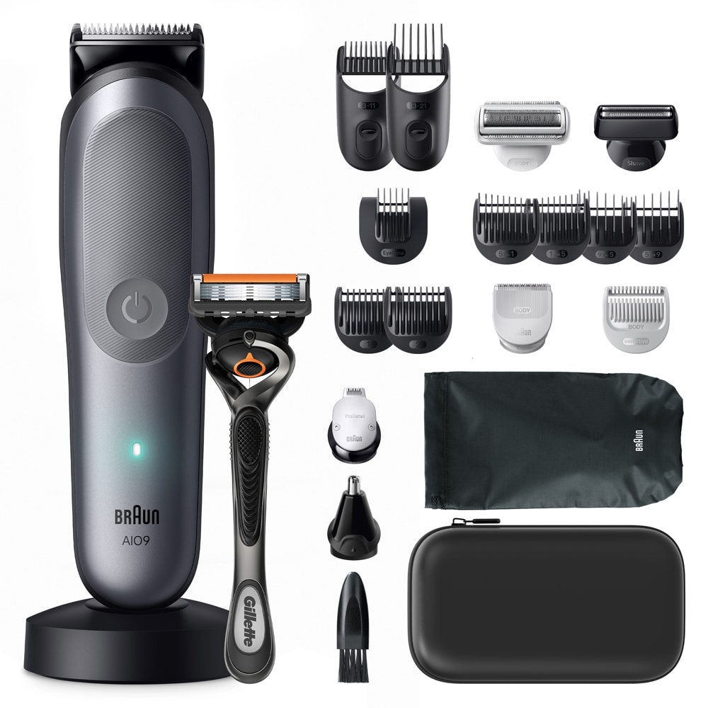 Aparat de tuns 20 in 1 BRAUN Seria 9 AIO9500, acumulator, 120 min autonomie, gri