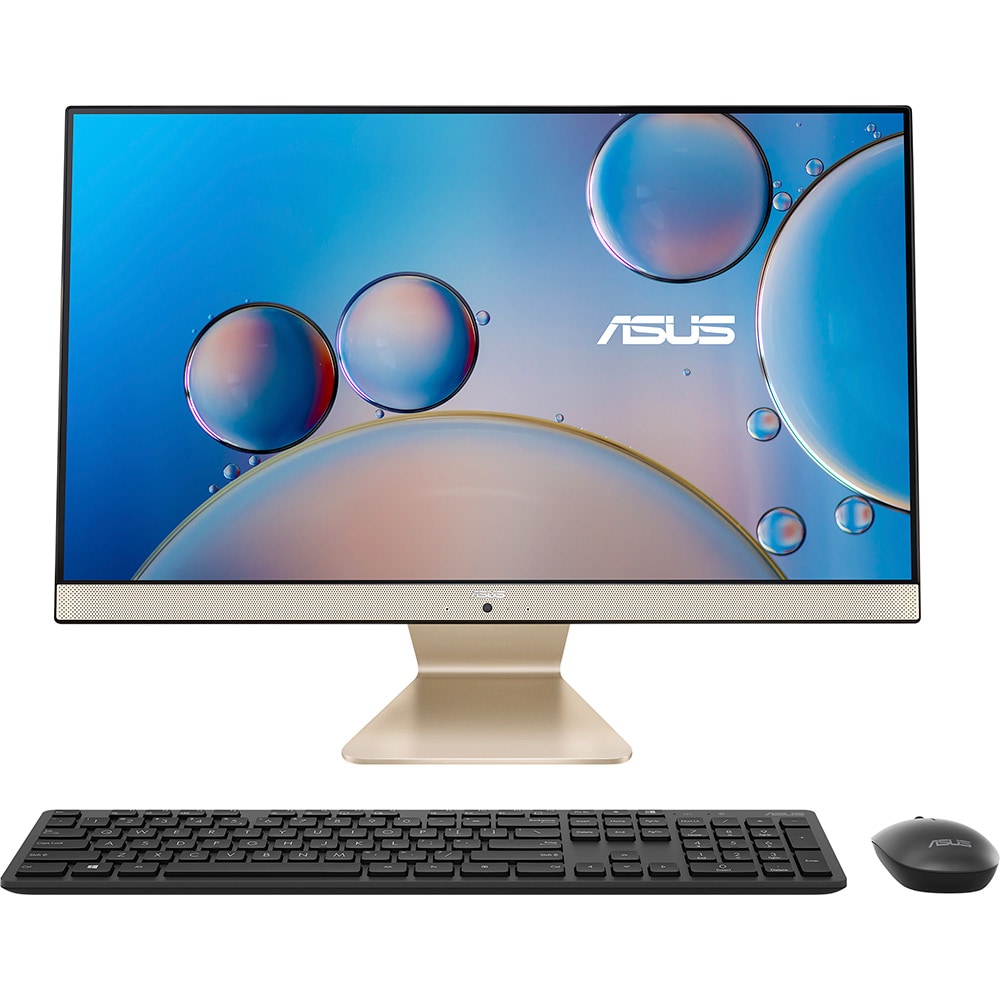 Sistem PC All in One ASUS M3400WYAK-BA002M, AMD Ryzen 5 5625U pana la 4.3 GHz, 23.8" Full HD, 8GB, SSD 512GB, AMD Radeon Graphics, Free DOS