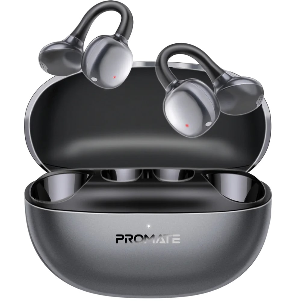 Casti PROMATE AirClip-Pro, True wireless, Bluetooth, Open-ear, Microfon, negru