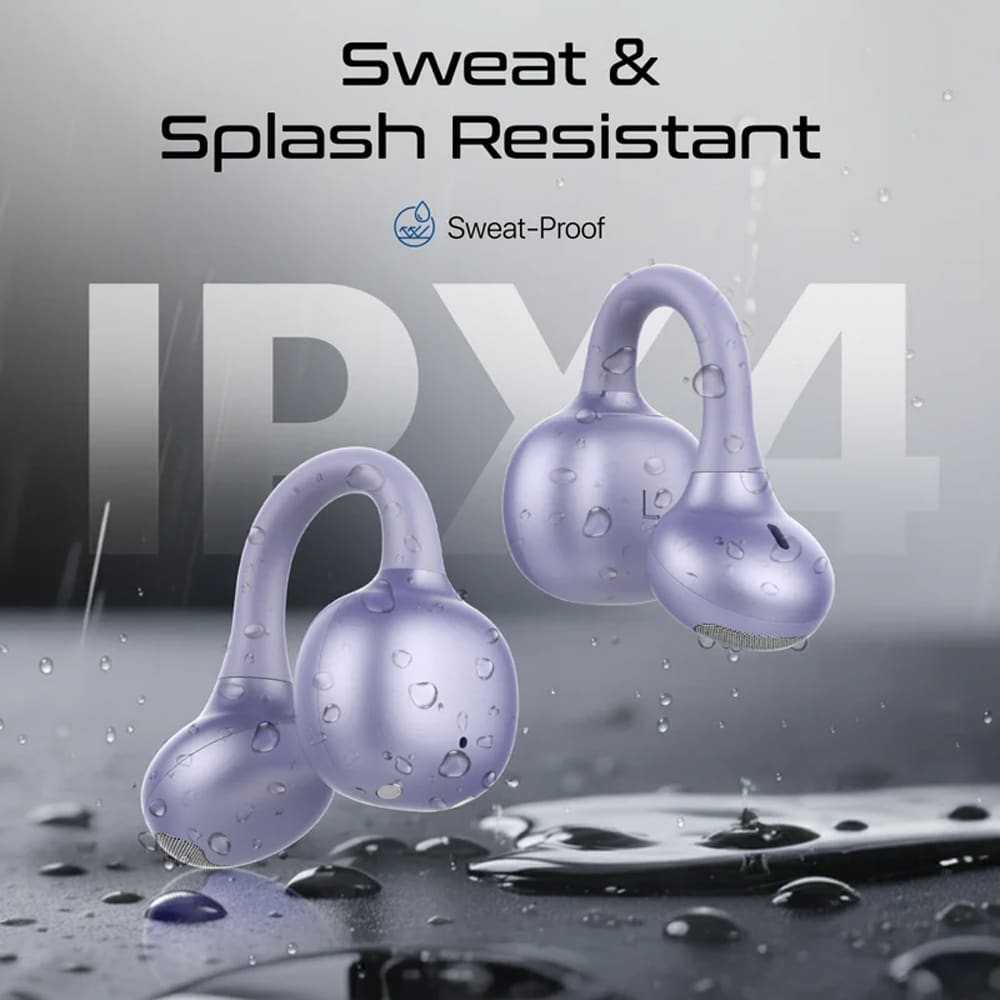 Casti PROMATE AirClip-Pro, True wireless, Bluetooth, Open-ear, Microfon, violet