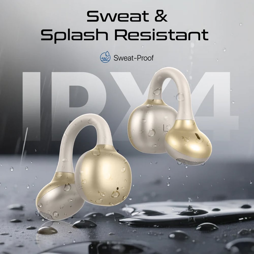 Casti PROMATE AirClip-Pro, True wireless, Bluetooth, Open-ear, Microfon, alb