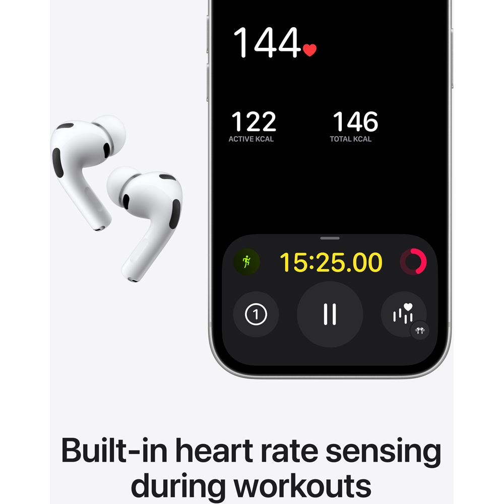 Casti APPLE AirPods Pro 3, True Wireless, Bluetooth, In-Ear, Microfon, Noise Cancelling, alb