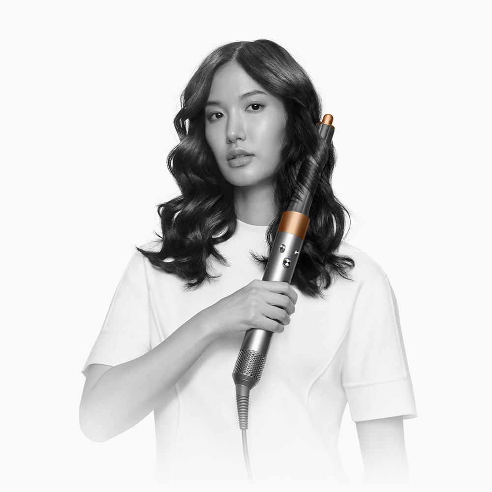 Trusa coafat Multistyler DYSON Airwrap Complete Long HS05, 90 grade, invelis ceramic, nichel-cupru