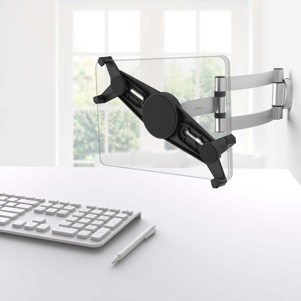 Suport de perete pentru tablete 7" - 11" HAMA 125121, argintiu - negru