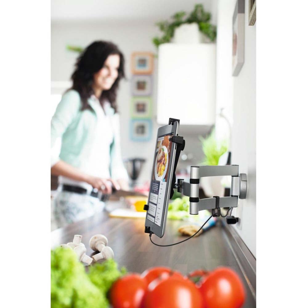 Suport de perete pentru tablete 7" - 11" HAMA 125121, argintiu - negru