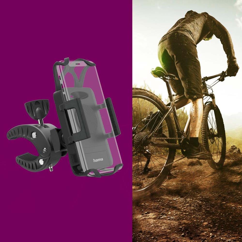 Suport telefon pentru bicicleta HAMA 201514, negru