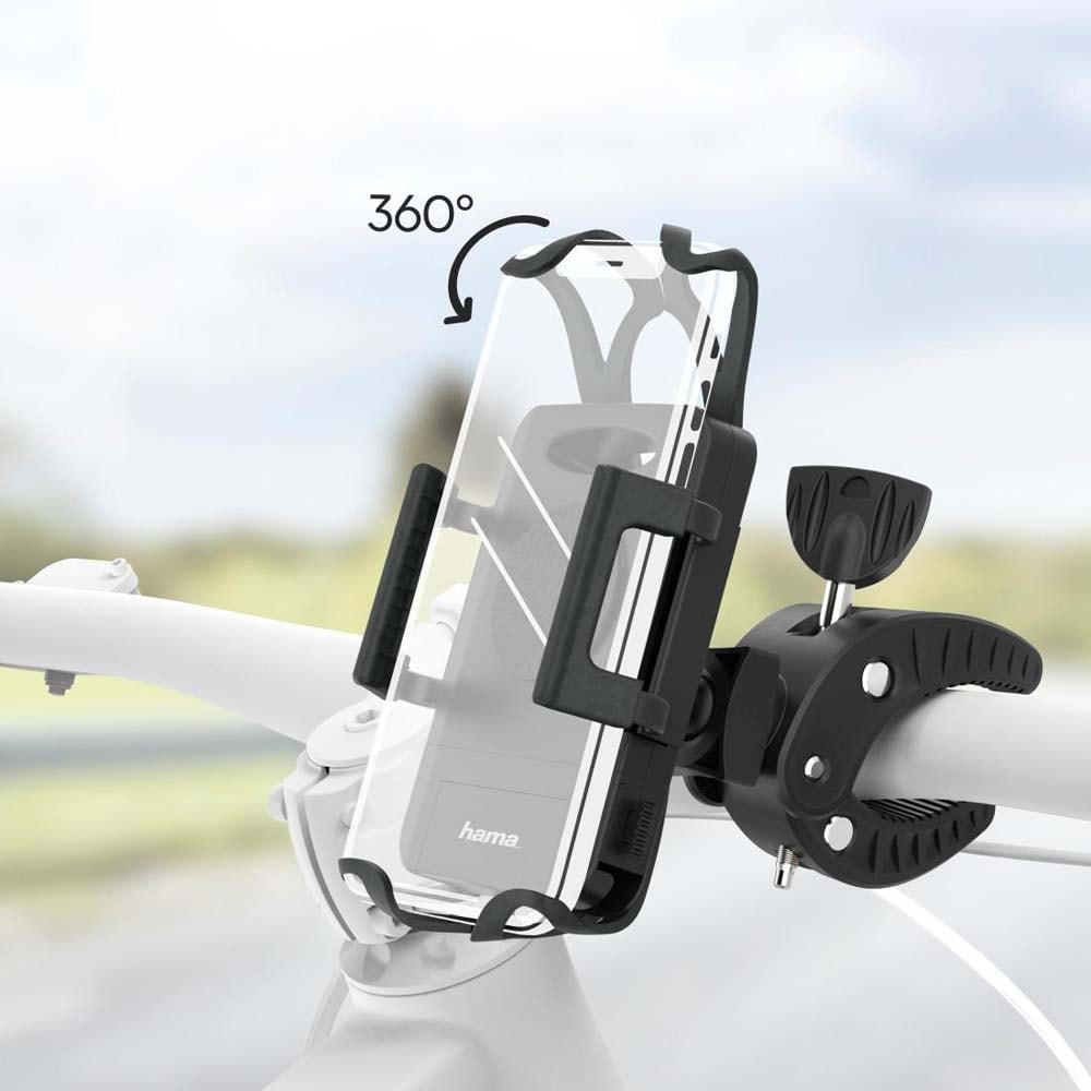 Suport telefon pentru bicicleta HAMA 201514, negru