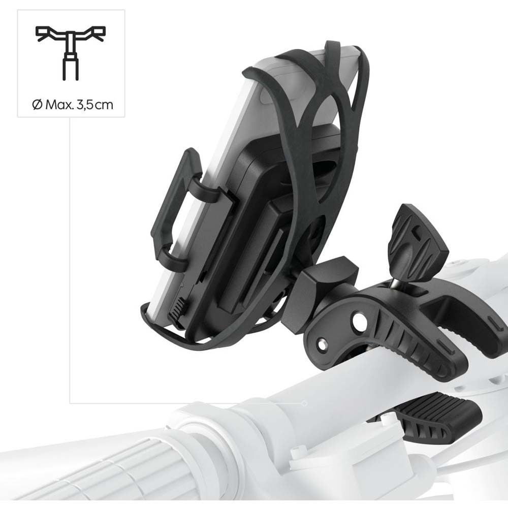Suport telefon pentru bicicleta HAMA 201514, negru