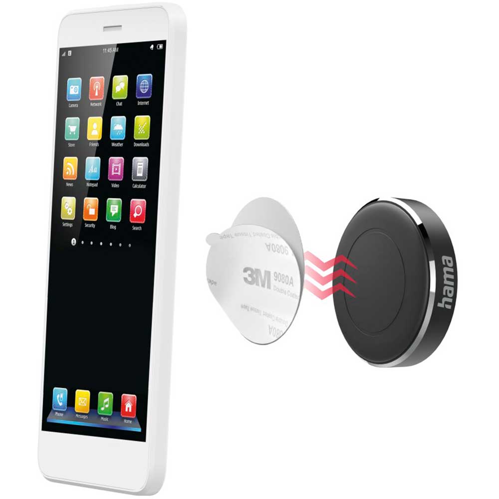 Suport auto universal HAMA Magnet 201518, parbriz/bord, negru